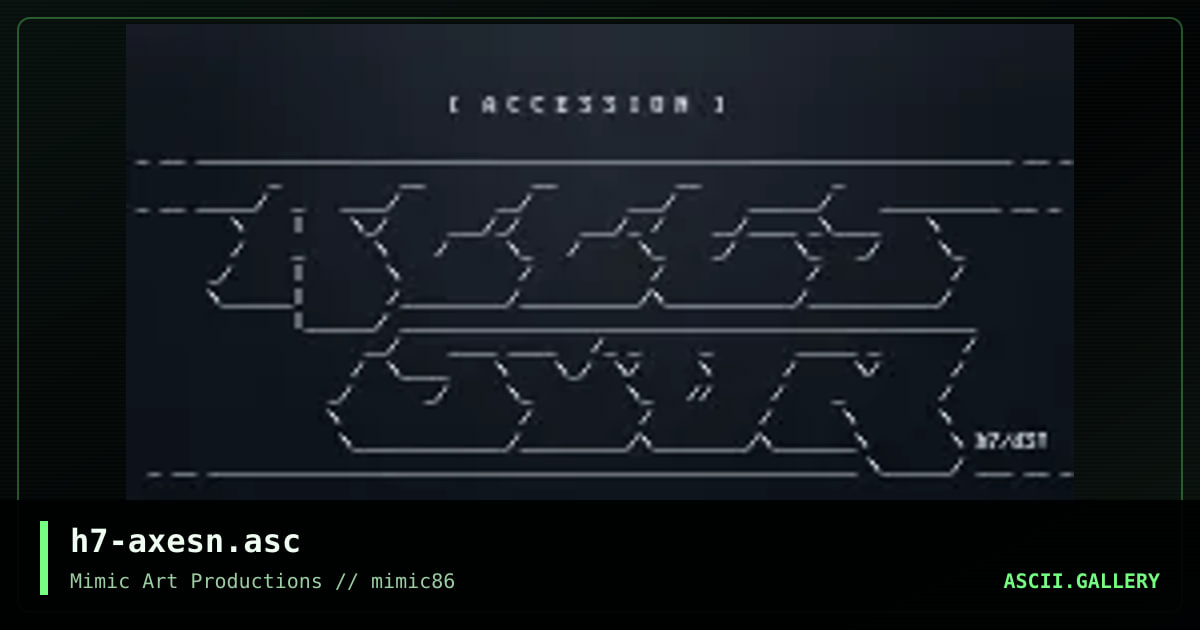 h7-axesn.asc, by h7, 2008