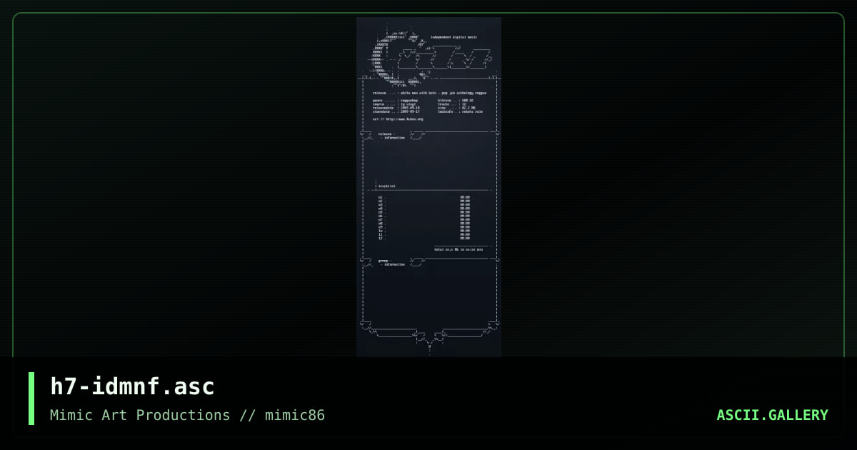 h7-idmnf.asc, by h7, 2008