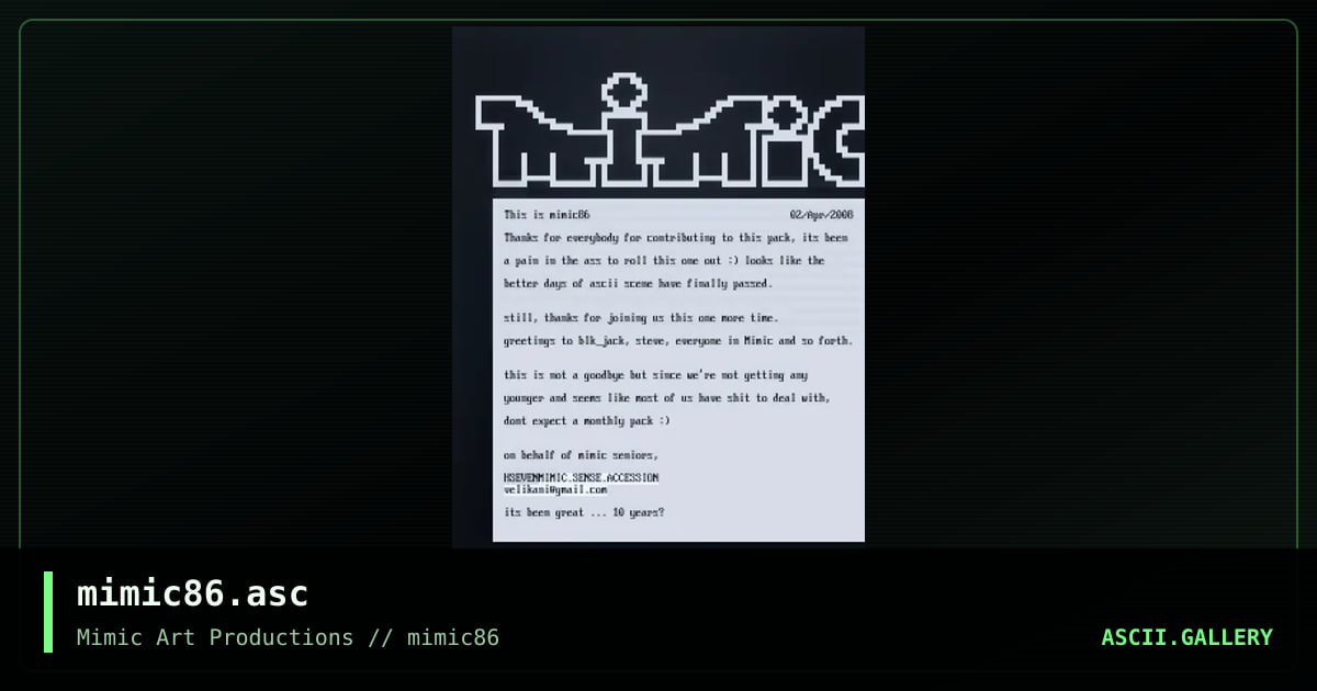 mimic86.asc, by h7, 2008
