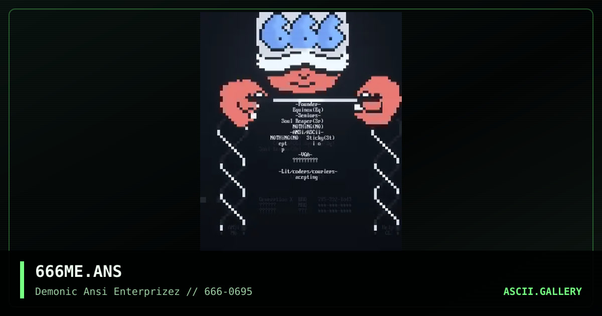 666ME.ANS, by n0thing, 1995
