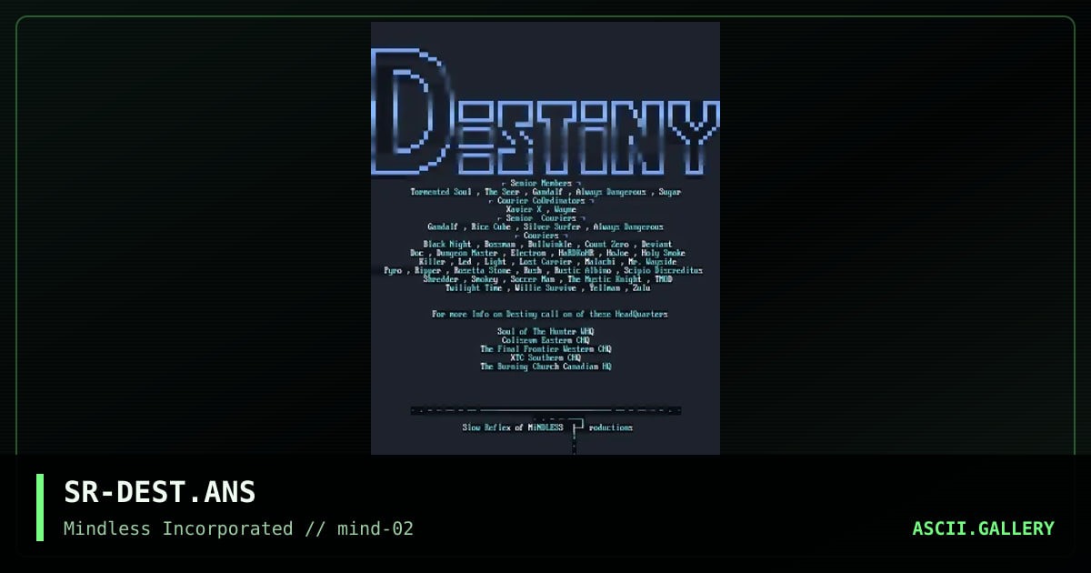 SR-DEST.ANS, by slow reflex, 1993