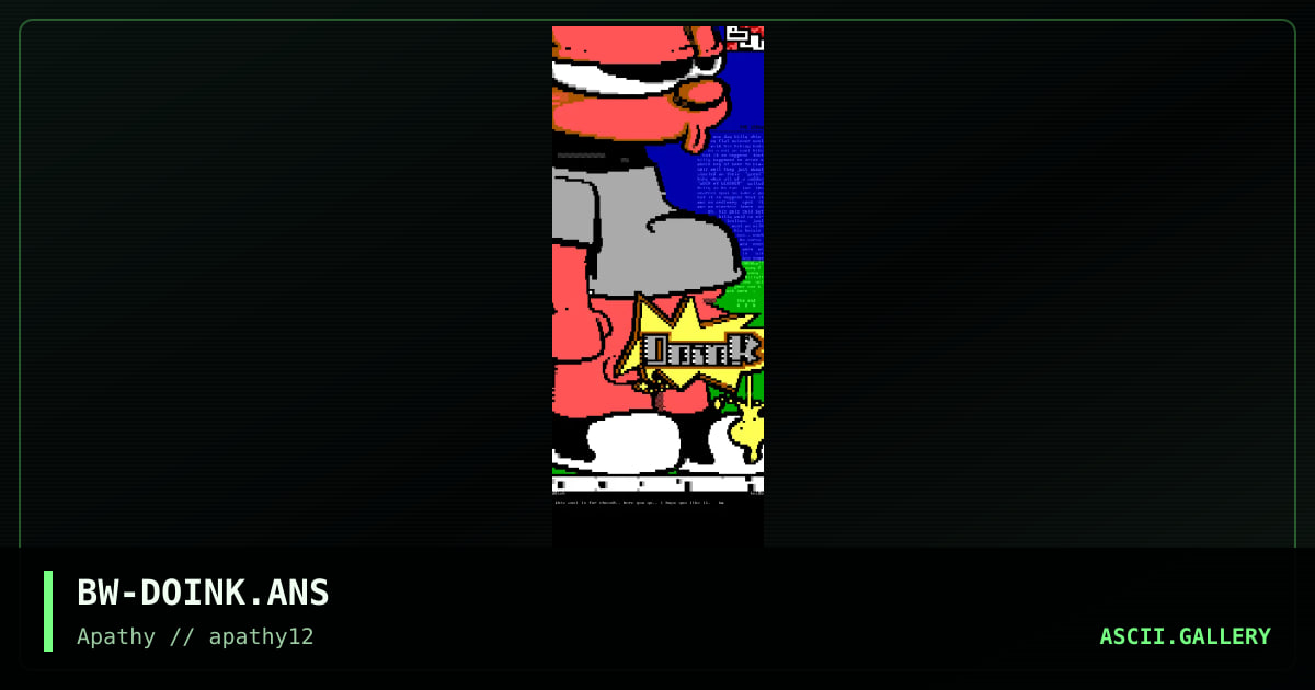 Doink, by balls wilson, 1996