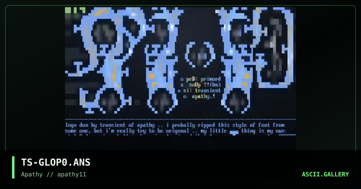 Gl0p, by transient, 1996