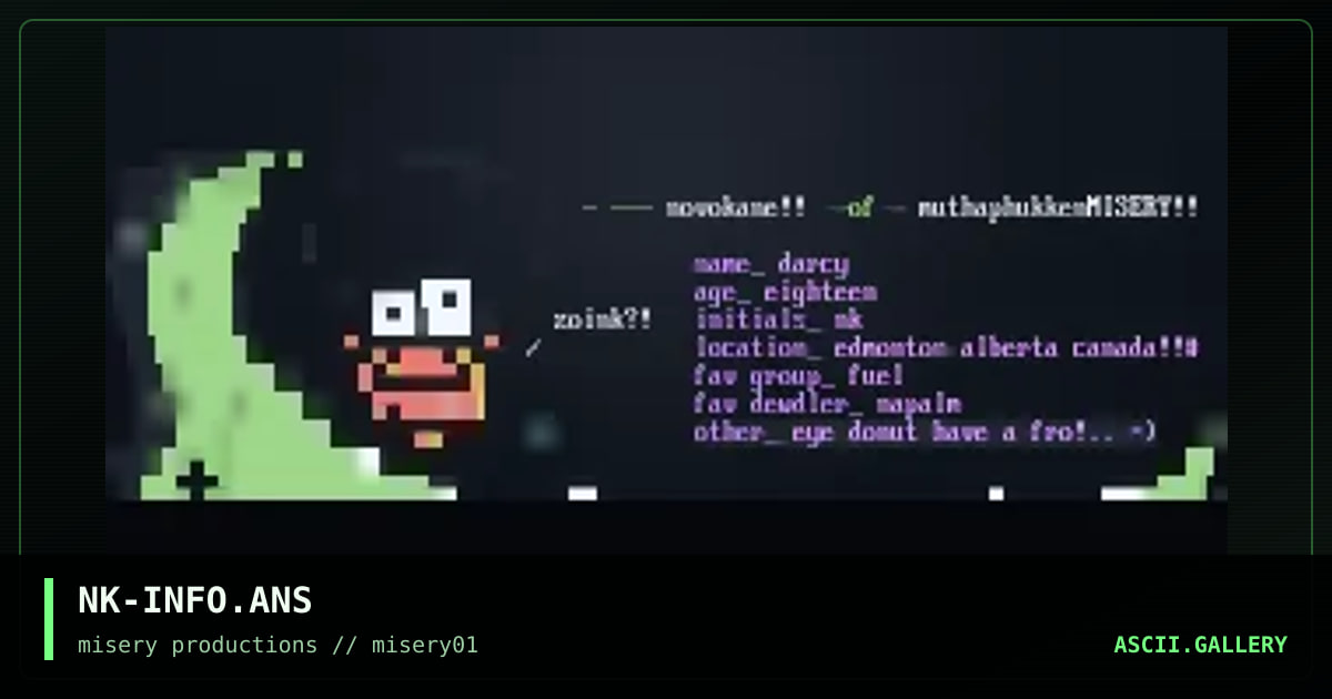 Novokane's info., by novokane, 1997