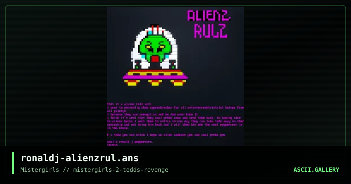 Alienz Rule, by ronald j peppercorn, 2018