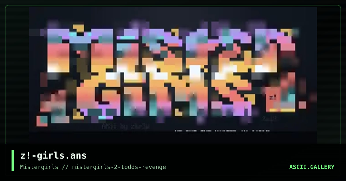 MiSTERGiRLS, by zkr3w, 2018