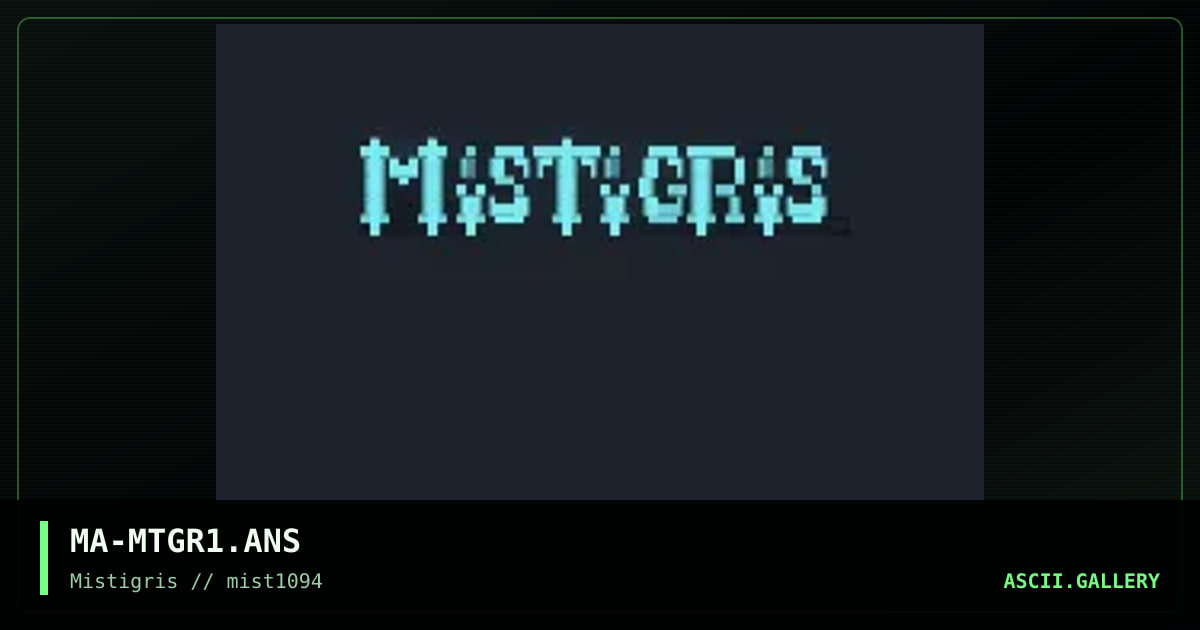 MiSTiGRiS logo, by mavrik, 1994
