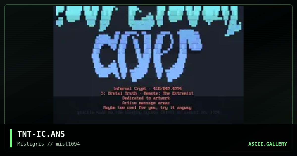 Infernal Crypt, by the naughty tycoon, 1994