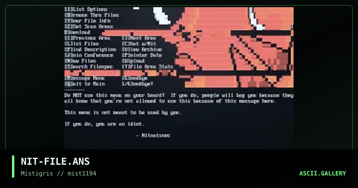 File Menu for TST, by nitnatsnoc, 1994
