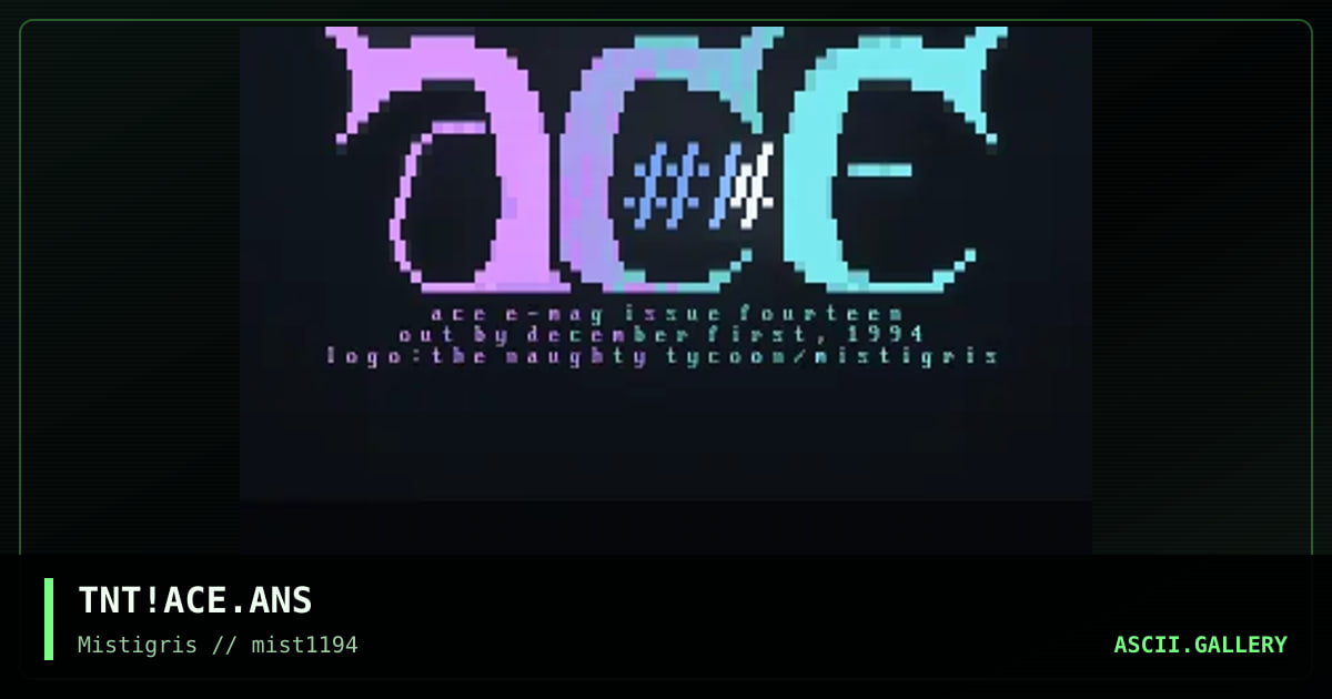 ACE logo, by the naughty tycoon, 1994