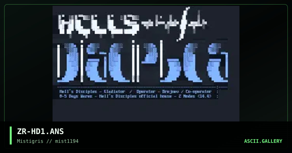 Hell's Disciples, by zoltar, 1994