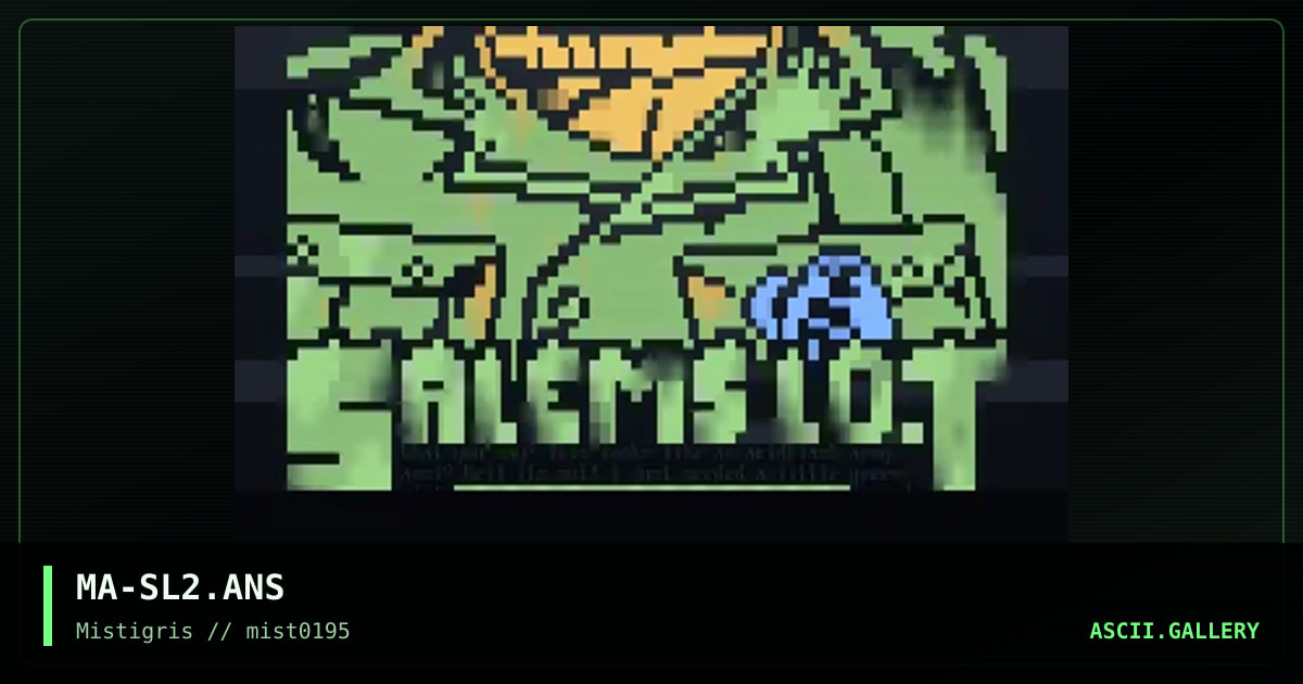 Salem's Lot User Stats Screen, by mavrik, 1995