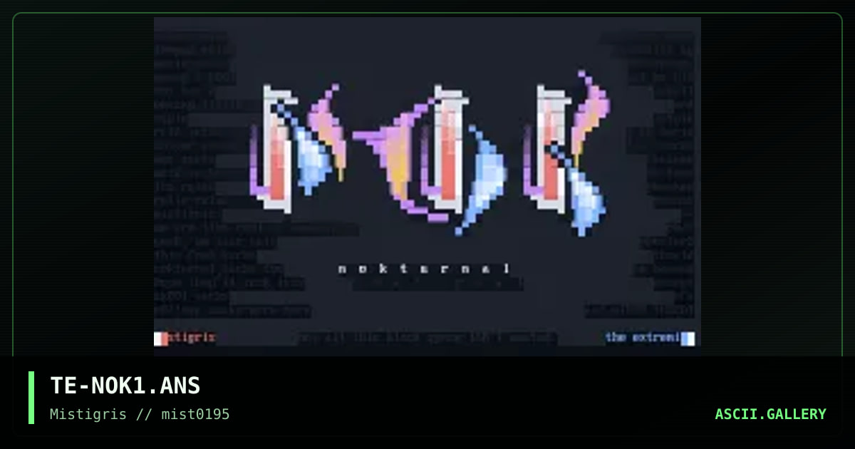 Nokturnal logo, by the extremist, 1995