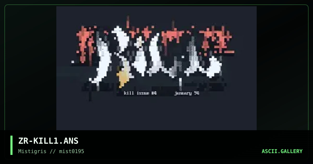 Kill #4 logo, by zoltar, 1995