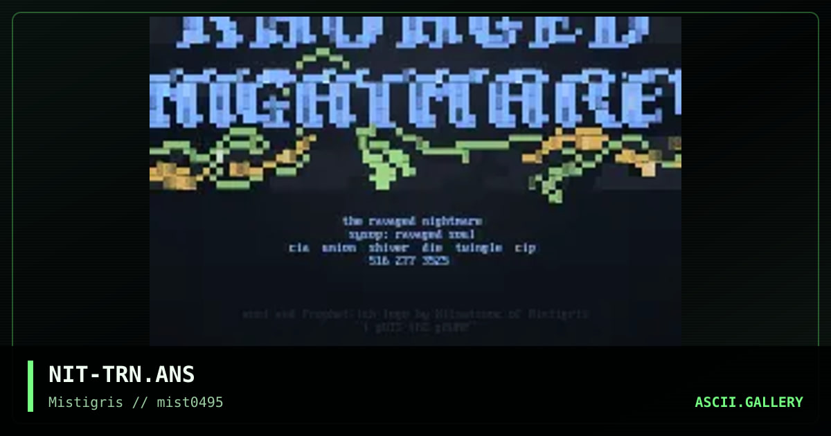 The Ravaged Nightmare, by nitnatsnoc, 1995