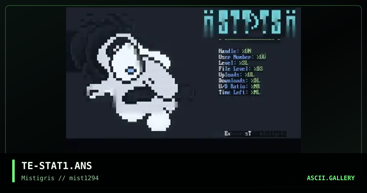 Renegade Stats Screen, by the extremist, 1994