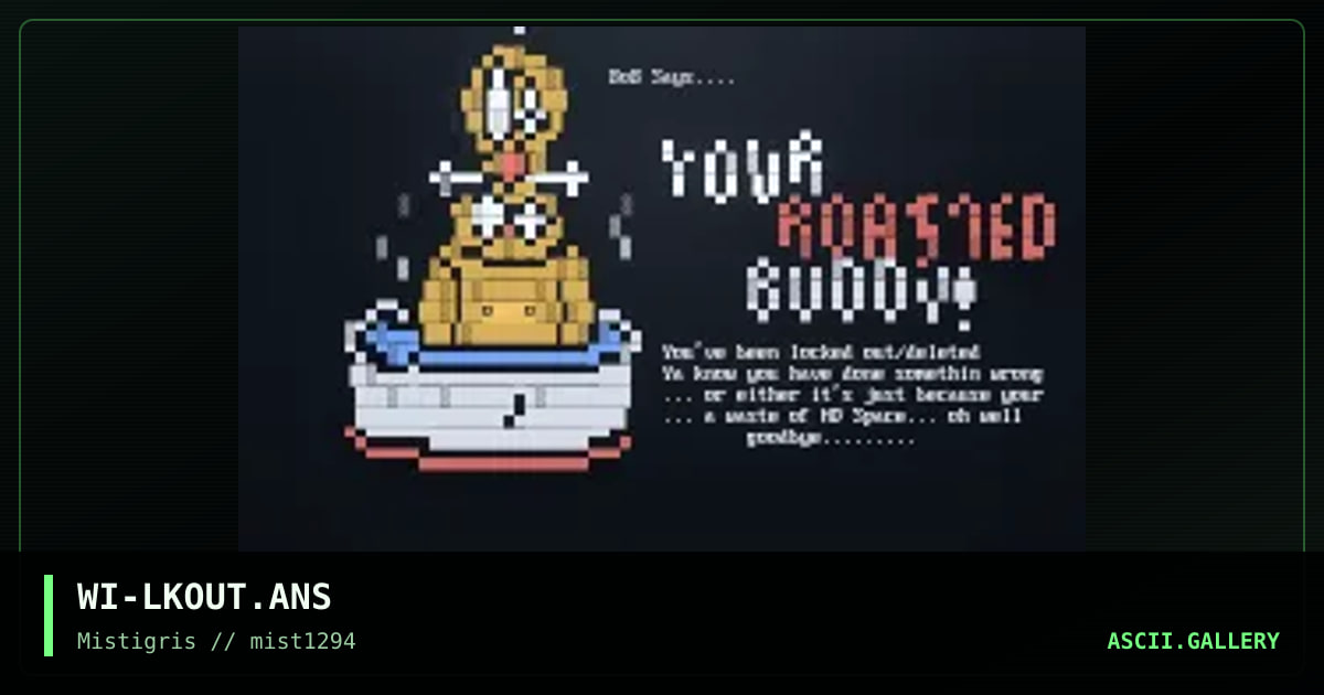 YOUR ROASTED BUDDY!, by white insanity, 1994