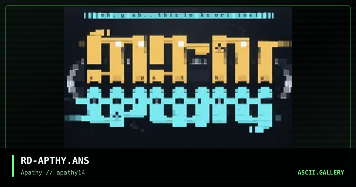 Apathy (again), by realm dweller, 1996