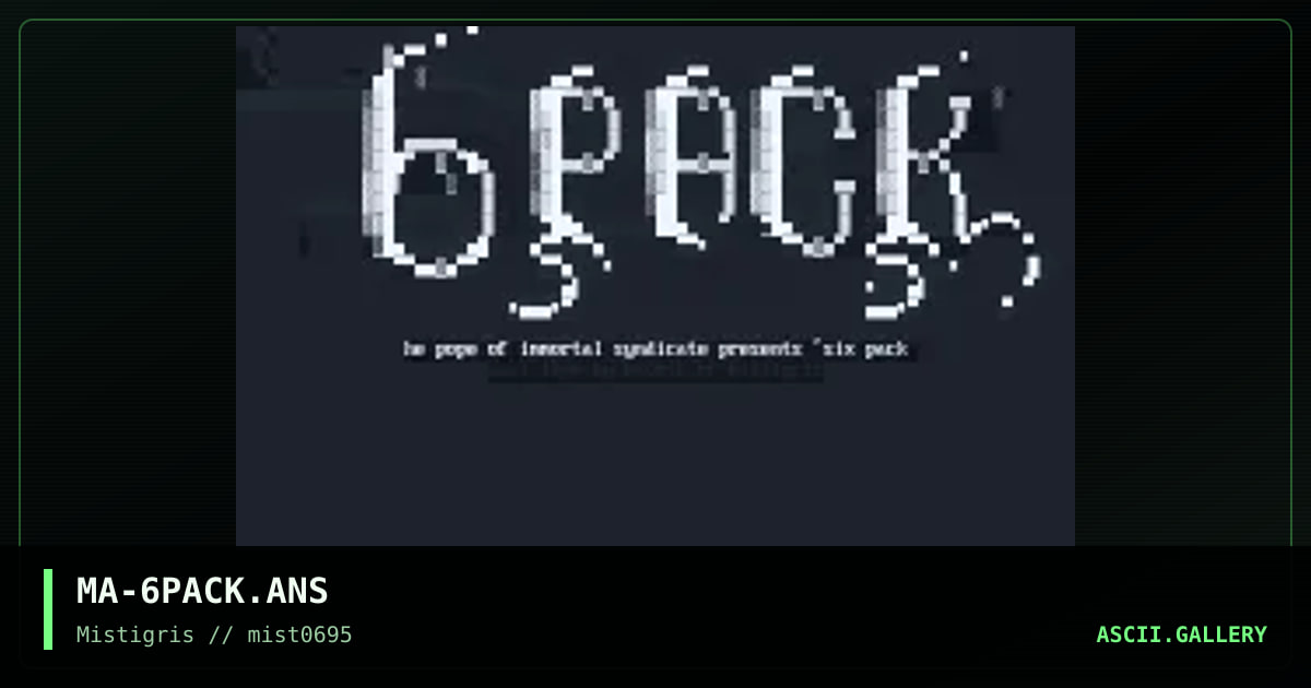The Pope's SIX PACK, by mavrik, 1995