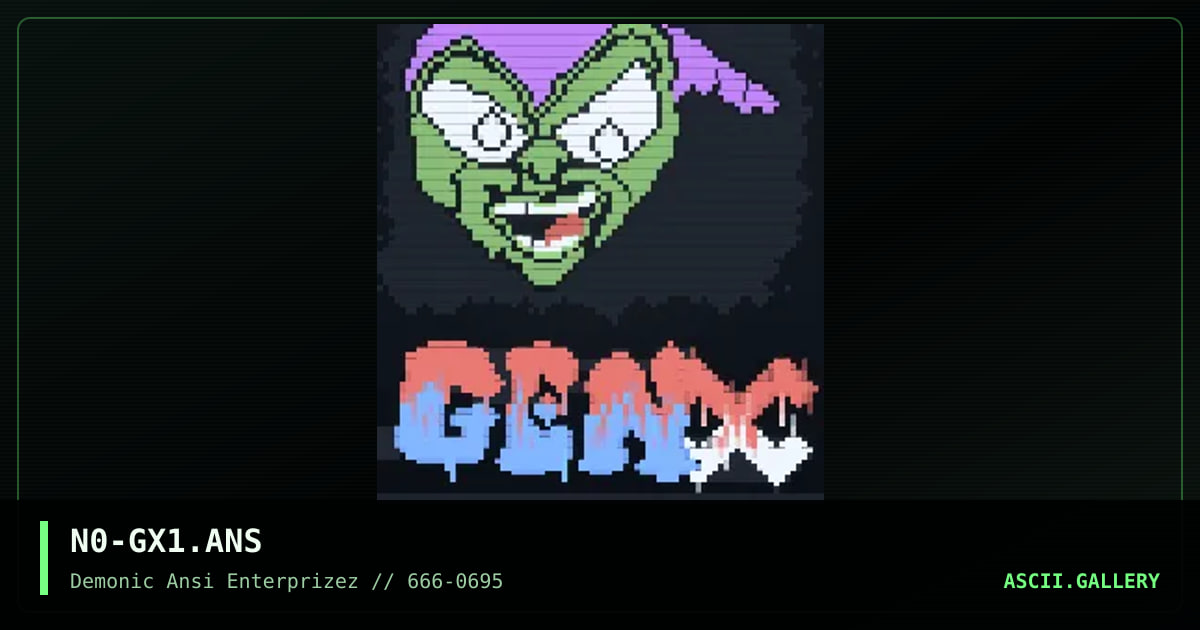 N0-GX1.ANS, by n0thing, 1995