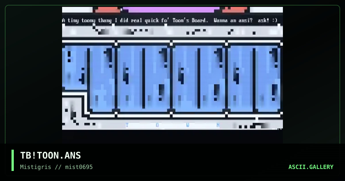 Toon Town, by tribe, 1995