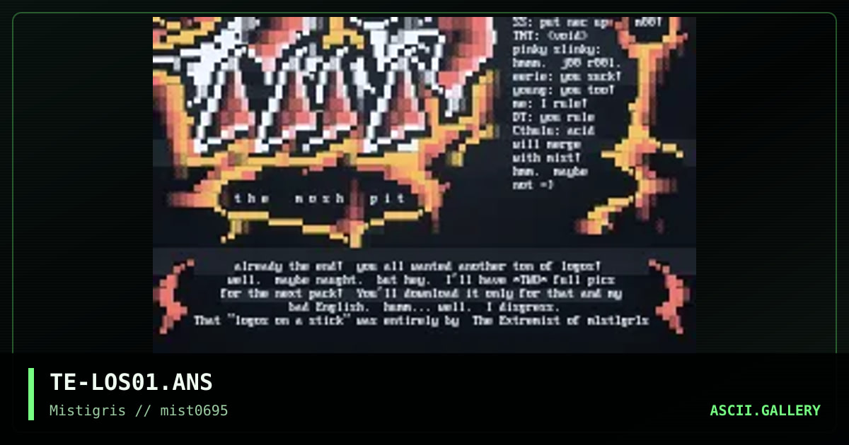 Logos on a Stick, by the extremist, 1995