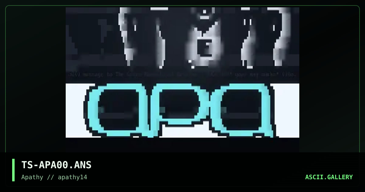 Apathy promo, by transient, 1996
