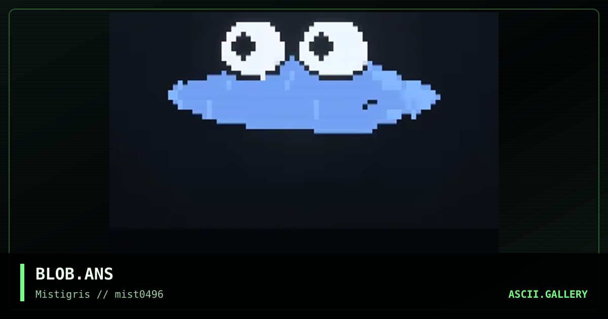 The Blooooooooob., by kestrel, 1996