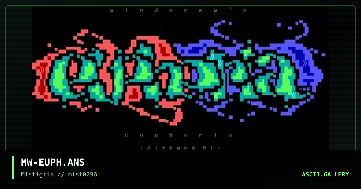 Euphoria Diskmag Logo, by maeve wolf, 1996