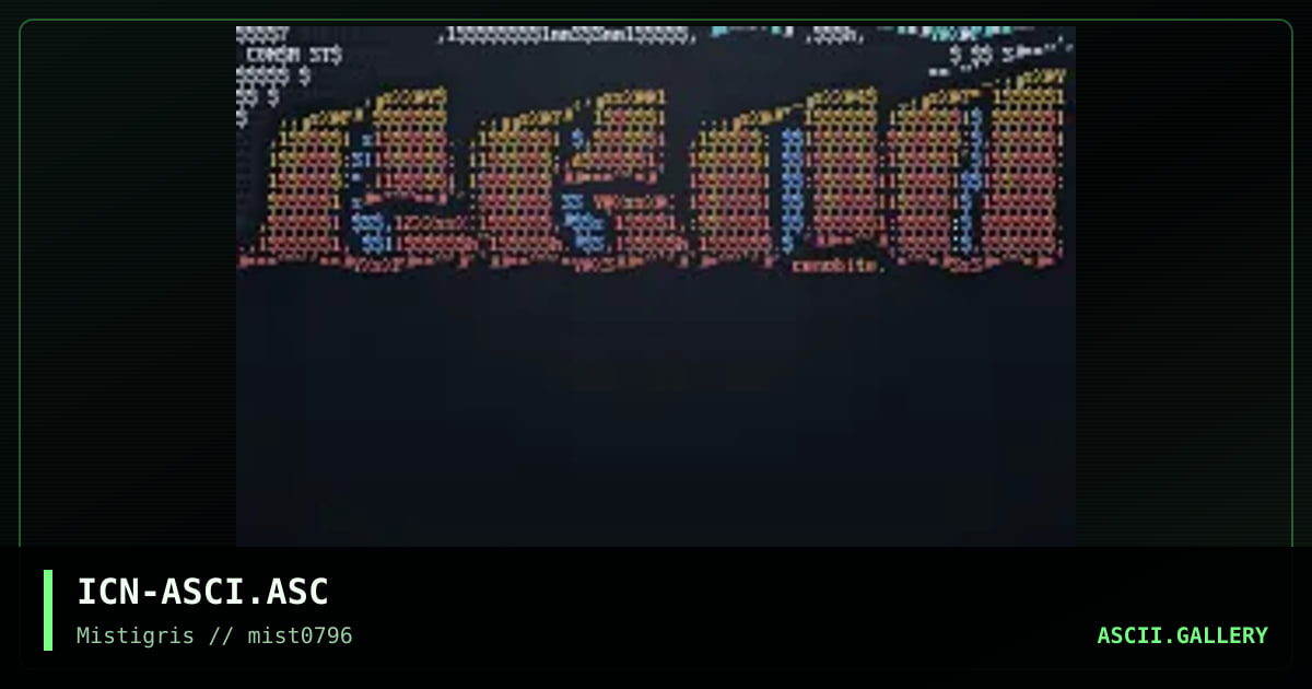 ASCII colly, by the iconoclast, 1996