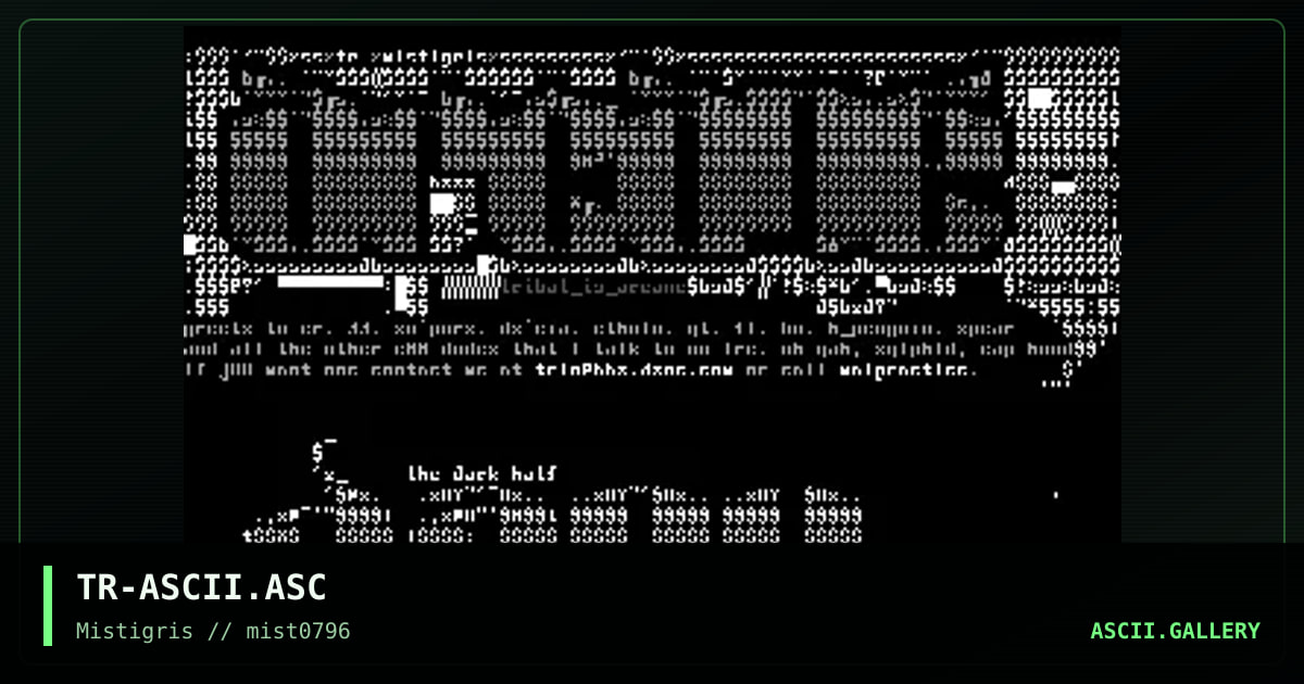 ASCII colly, by trinity, 1996