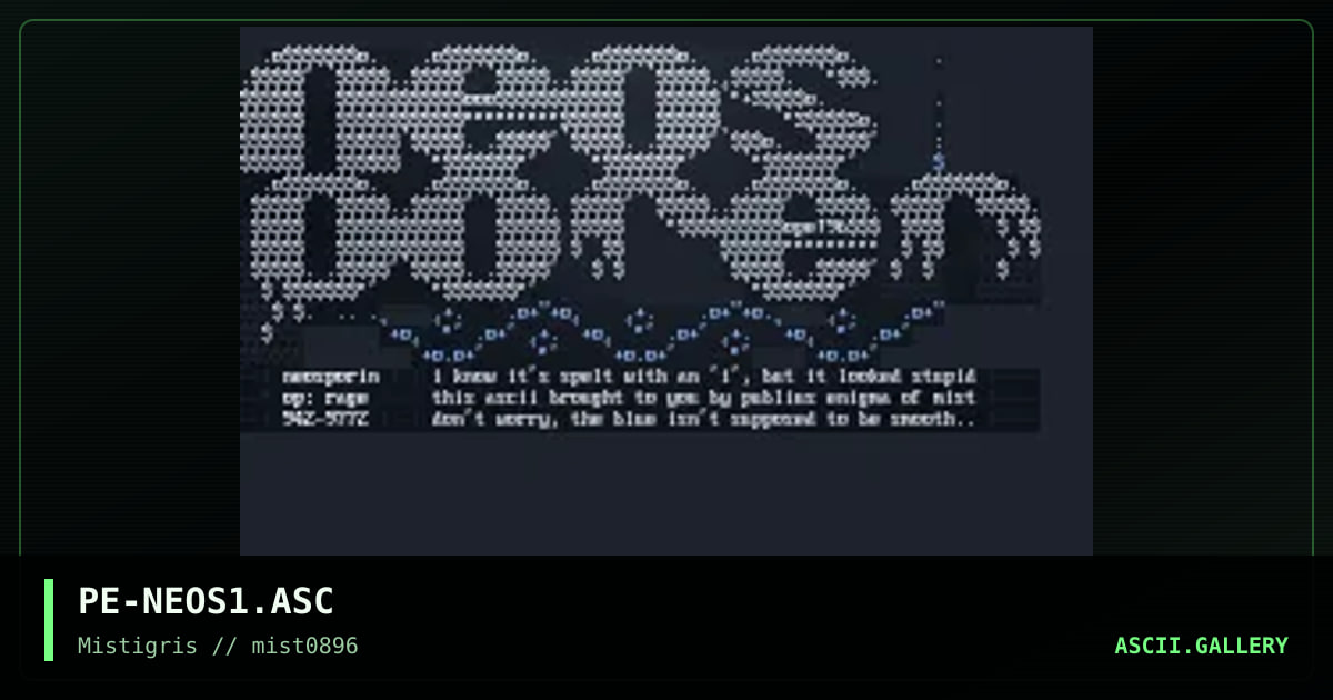 Neosporin, by publius enigma, 1996