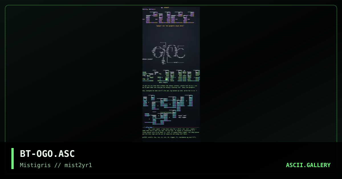 Grafitti Ascii colly, by bandicoot, 1996