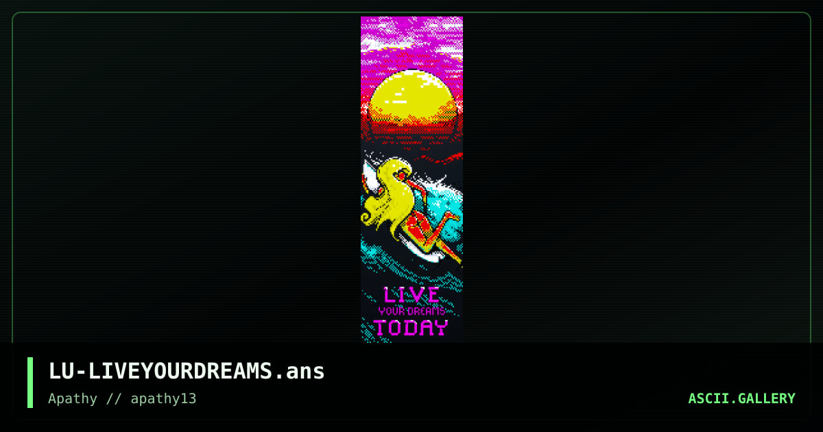 live your dreams, by enzo, 2015