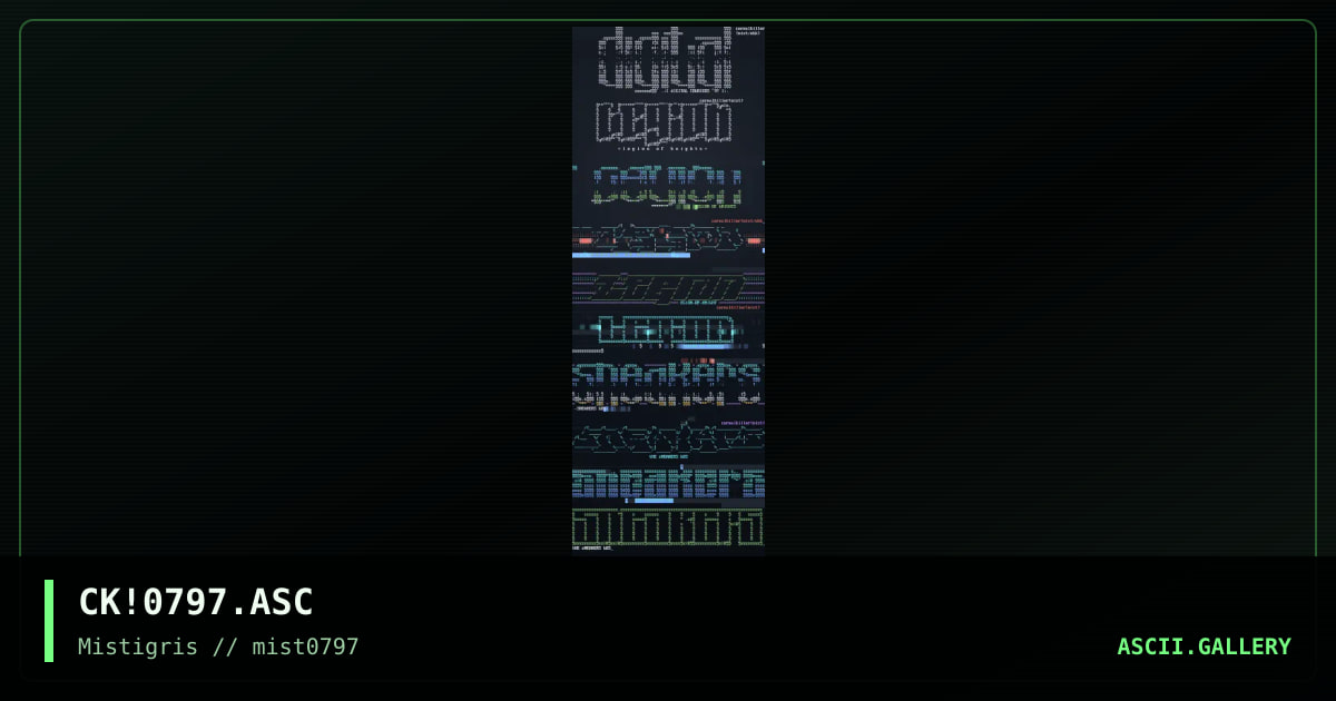 July ascii colly, by cereal killer-mistigris, 1997