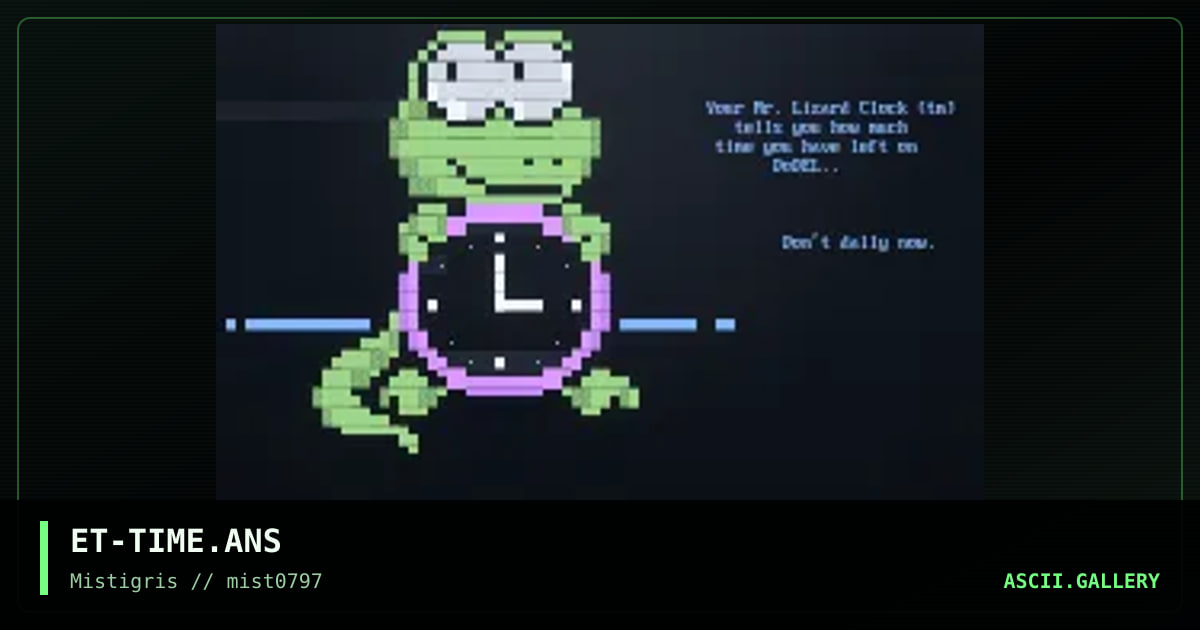 What time is it?, by etana, 1997