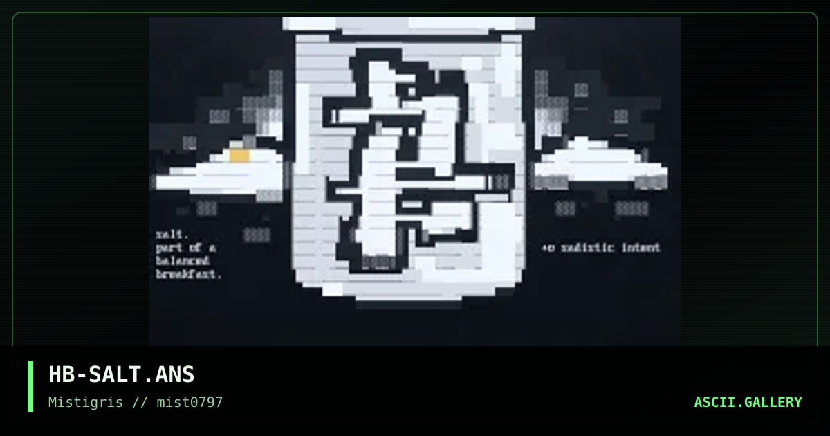 Salt, by handiboy, 1997