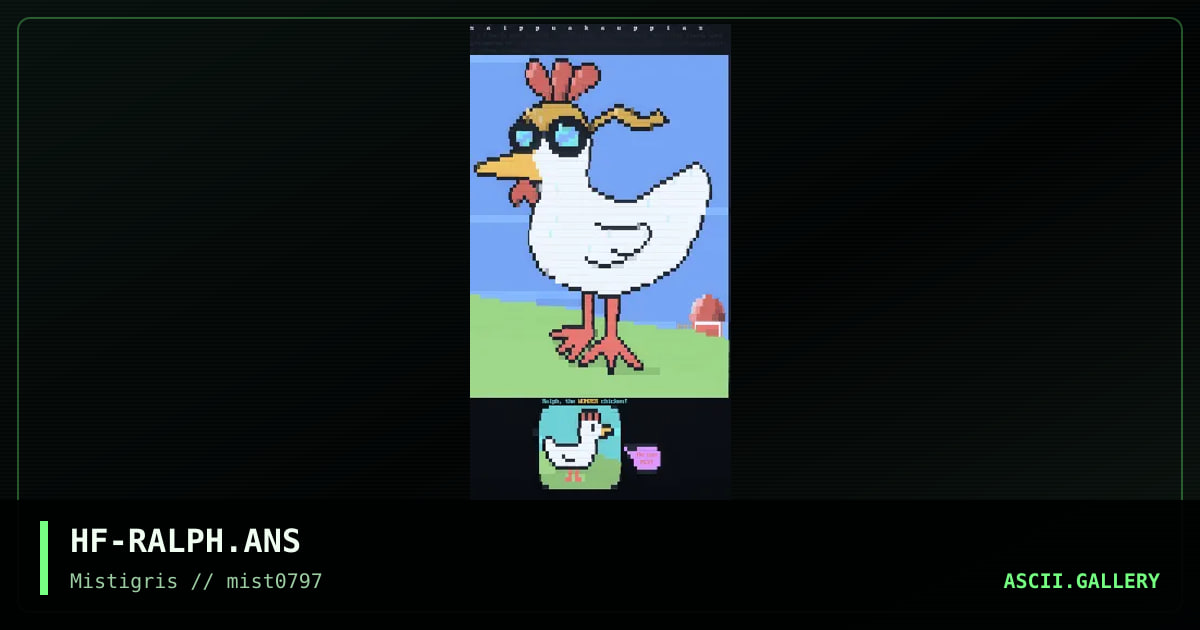 Ralph, the WONDER chicken, by hsifyppah, 1997