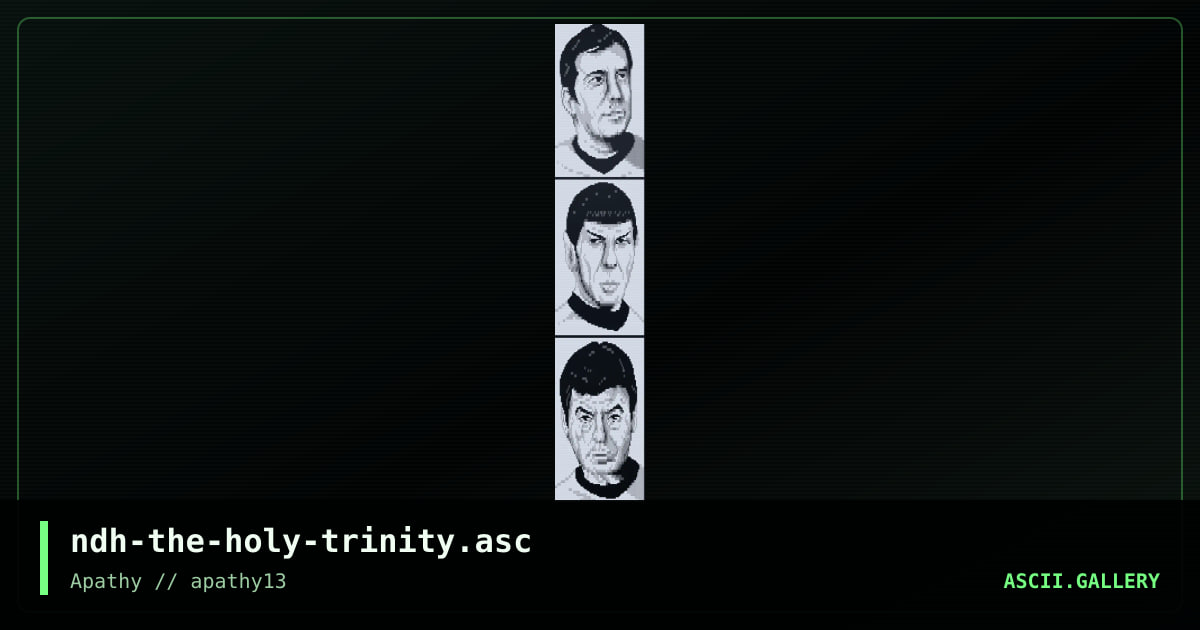 the holy trinity, by ndh, 2015