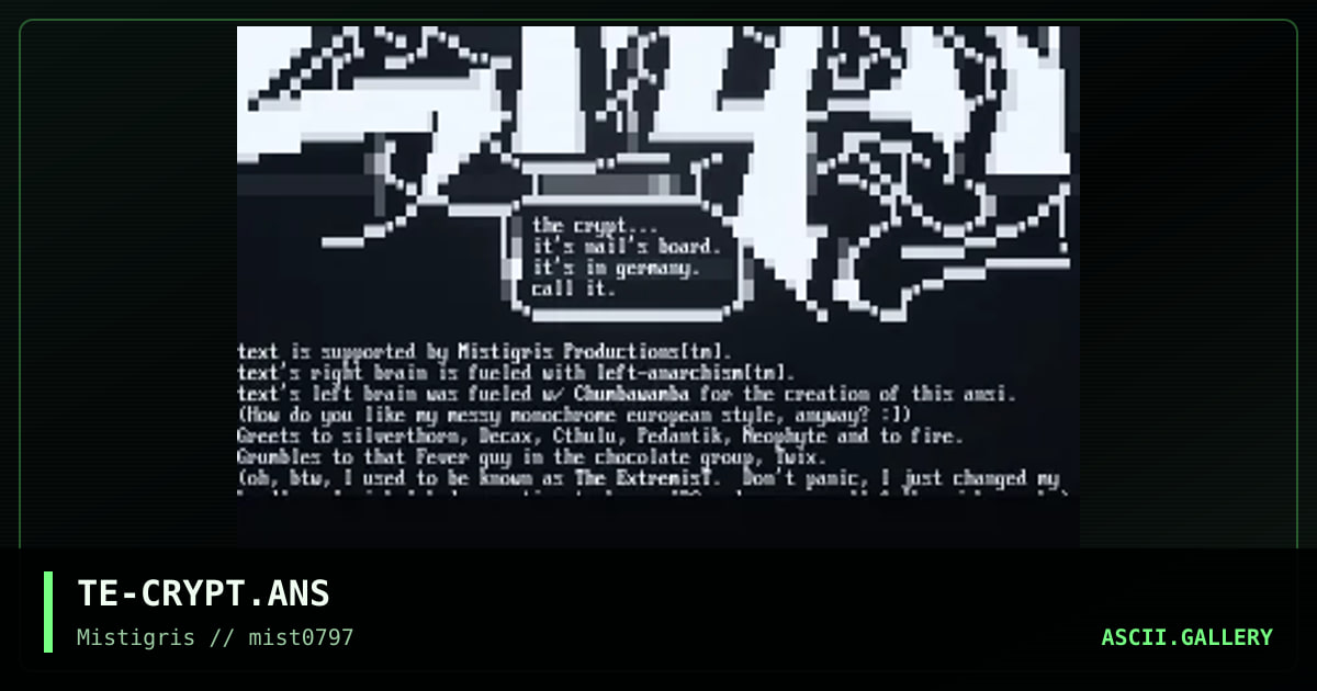Nail's The Crypt, by the extremist, 1997