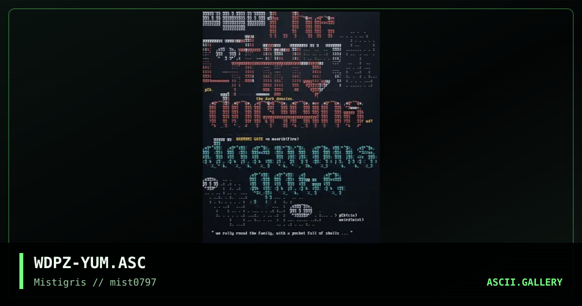 Collaborative ascii colly, by weird, plastik, 1997