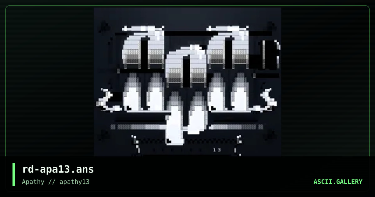 apathy 13, by realm dweller, 2015