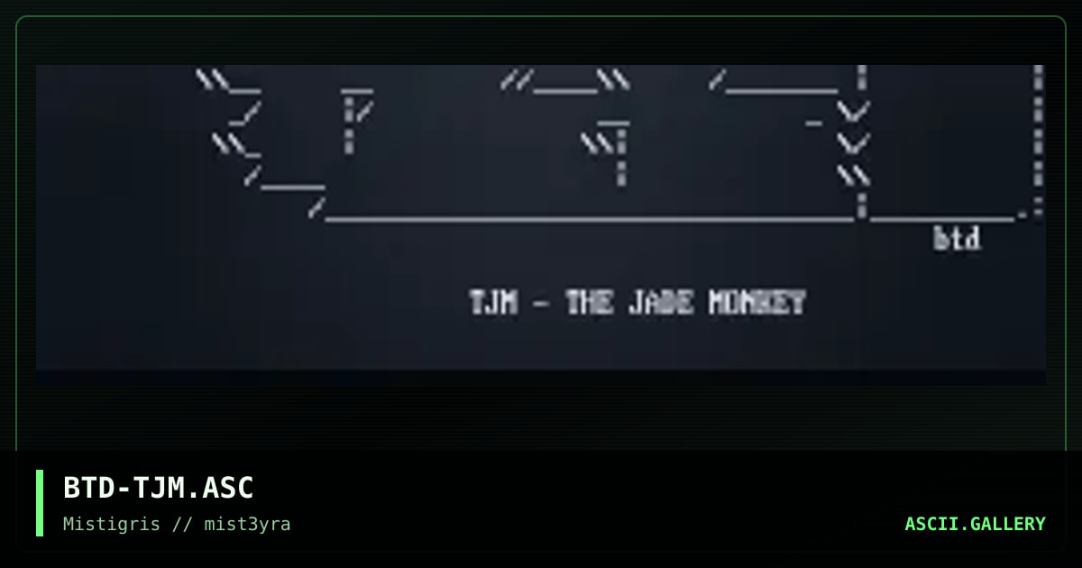 The Jade Monkey, by beepy the donut, 1997