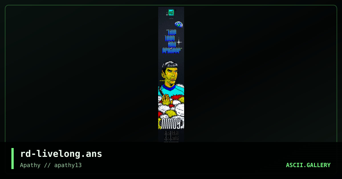 Farewell, Mr. Spock, by realm dweller, 2015