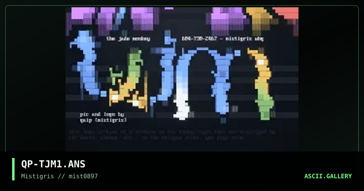 The Jade Monkey, by quip, 1997