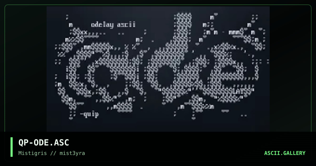 odelay ascii!, by quip, 1997