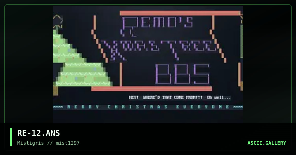 Remohraz's ascii xmas tree, by remohraz, 1997