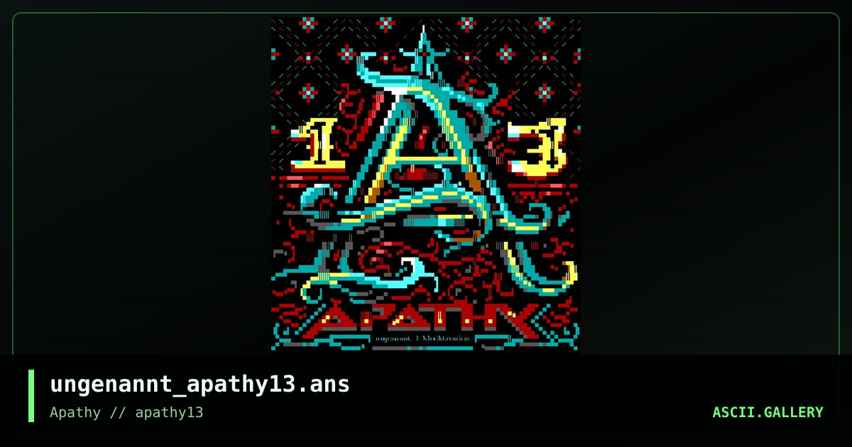 apathy 13, by ungenannt, 2015