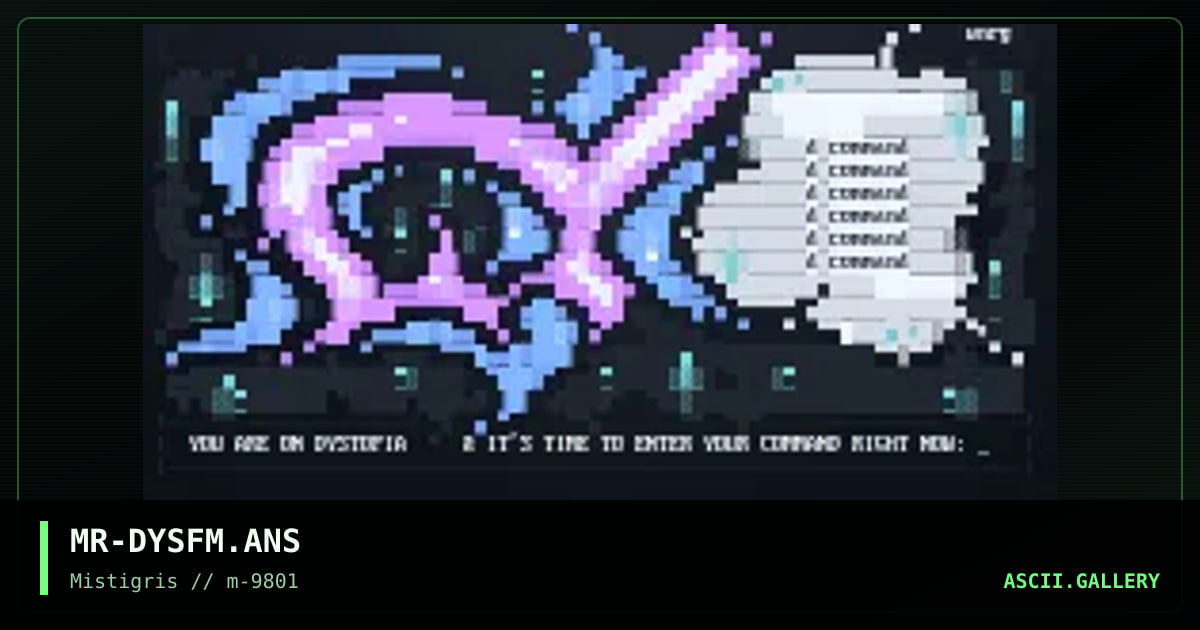 Dystopia menu, by mr wrong, 1998