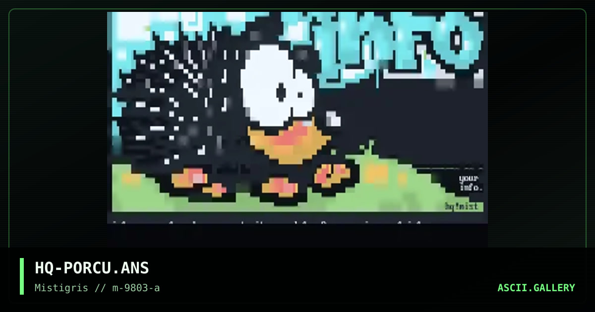 Porcupine Stats Screen, by haquisaq, 1998